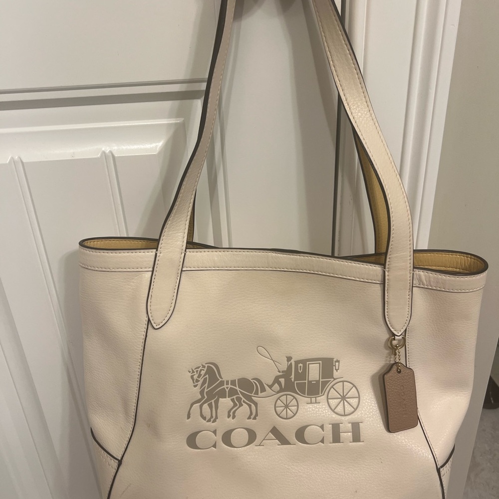 Coach Cream Tote Bag